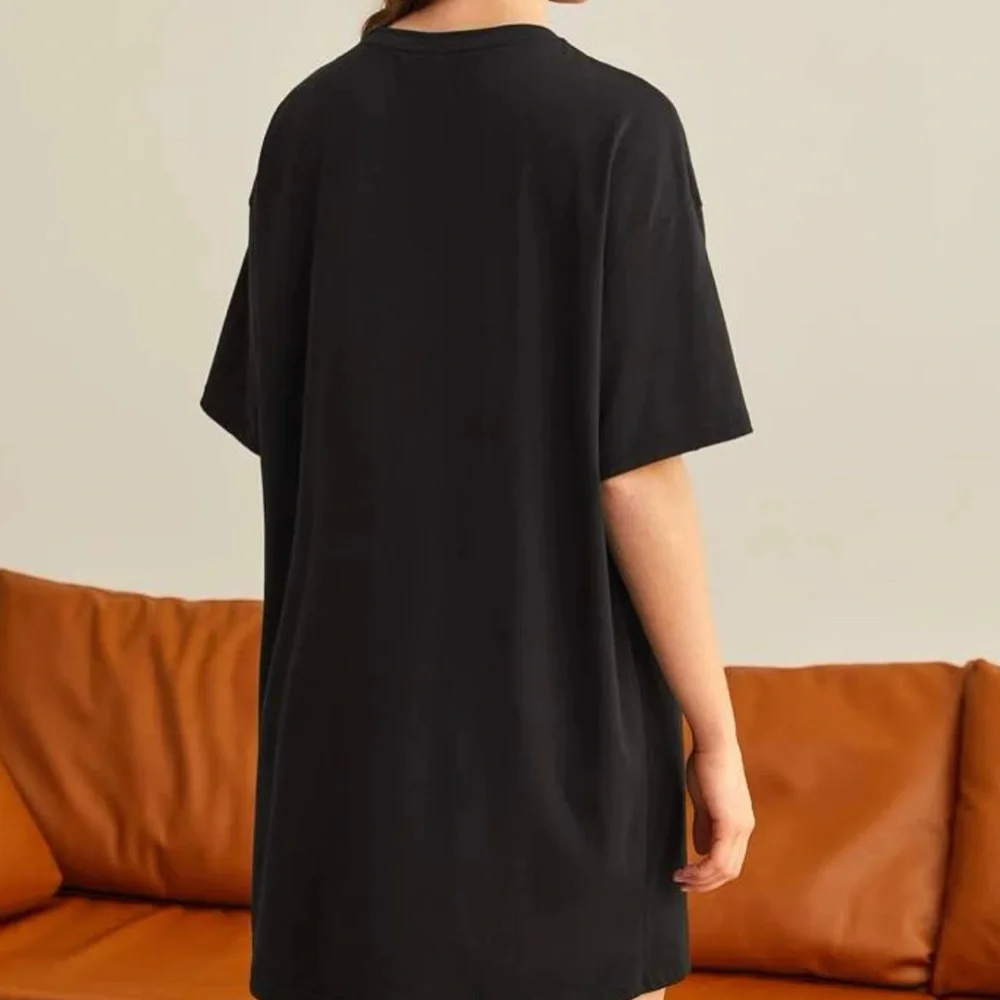 This is a big bang theory letter graphic drop shoulder tee dress - Picture 2 of 2